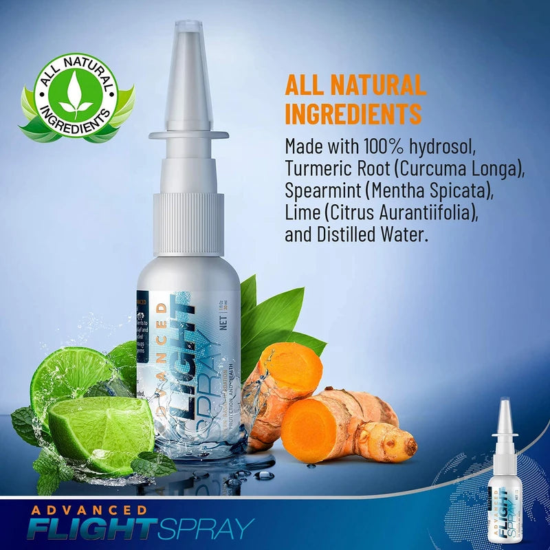 Intelligent Remedies Flight Spray Advanced, Nasal Nose Spray Cleaner for Hydration - Air Humidifier + Saline Alternative, 1 Ounce Bottle