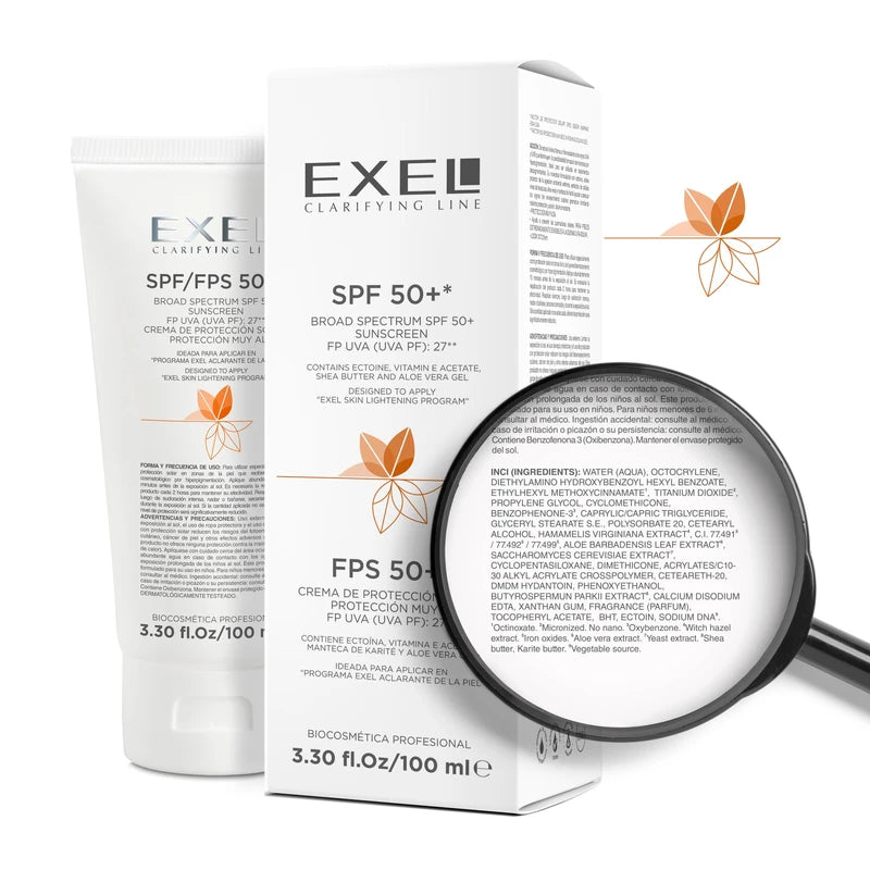 Exel Biocosmetic Sunscreen SPF 60 PF UVA UVB 27 Broad Spectrum Ectoin and Titanium Dioxide, 100ml
