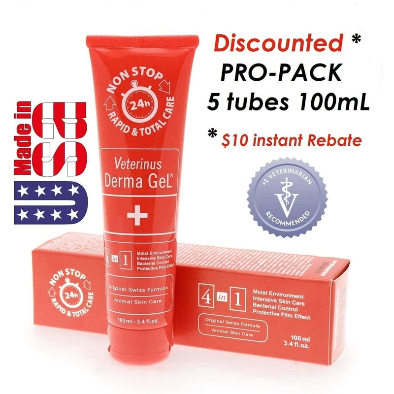 Veterinus Derma GeL® Tube 100mL - 3.4 fl.oz. (PRO-Pack $10 Saving)