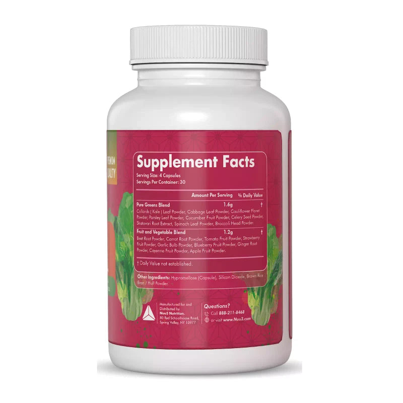 NUU3 Nature's Superfuel - Daily Superfood Complex 120 Capsules