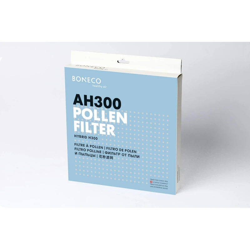BONECO Pollen Filter AH300 - for H300/H400 with Highly Efficient Particulate Filter - Reduces Fine Dust and Removes Bacteria from the Air, White