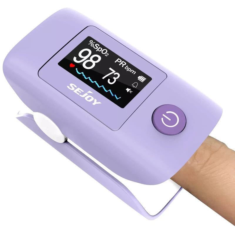 SEJOY Fingertip Pulse Oximeter Blood Oxygen Saturation Monitor Spo2 with Lanyard