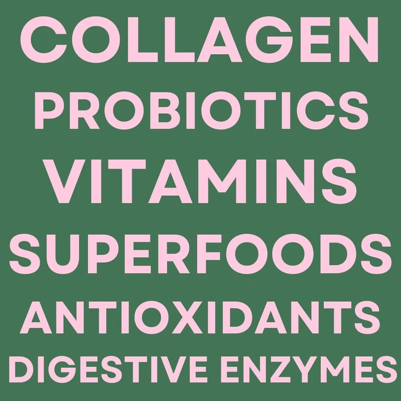 Glow Greens Powder, Collagen with Probiotics, Vitamins, Digestive Enzymes, Superfoods, Gut Health, Bloating Relief, Radiant Skin, Natural Glow, Spirulina, Juice Mix, 30 SVG, Mango