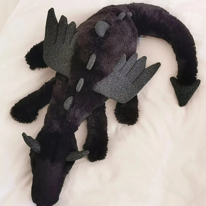 Jellycat Onyx Dragon Plush Toy Fun Soft Stuffed 50cm Valentine's Day Gift Black