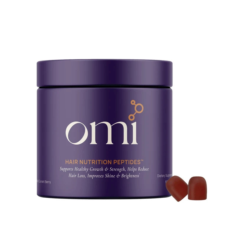 OMI WELLBEAUTY OMI WELLBEAUTY Women's Hair Growth Peptides Gummies, Doctor Recommended, Follicle Fortifying Biotechnology, Clinically Proven to Visibly Grow More Hair and Reduce Hair Loss, 1-Month Supply
