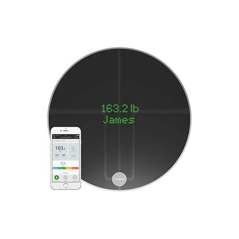 QARDIO QardioBase 2 WiFi Smart Scale & Body Analyzer - Volcanic Black
