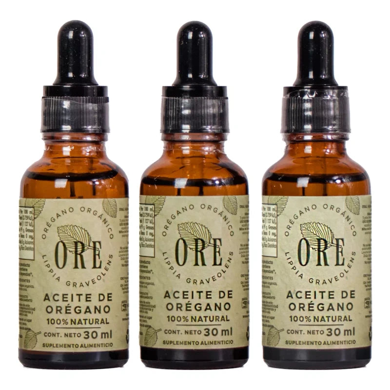 ORE 3 Piezas De Aceite De Orégano . Ore 30 Ml