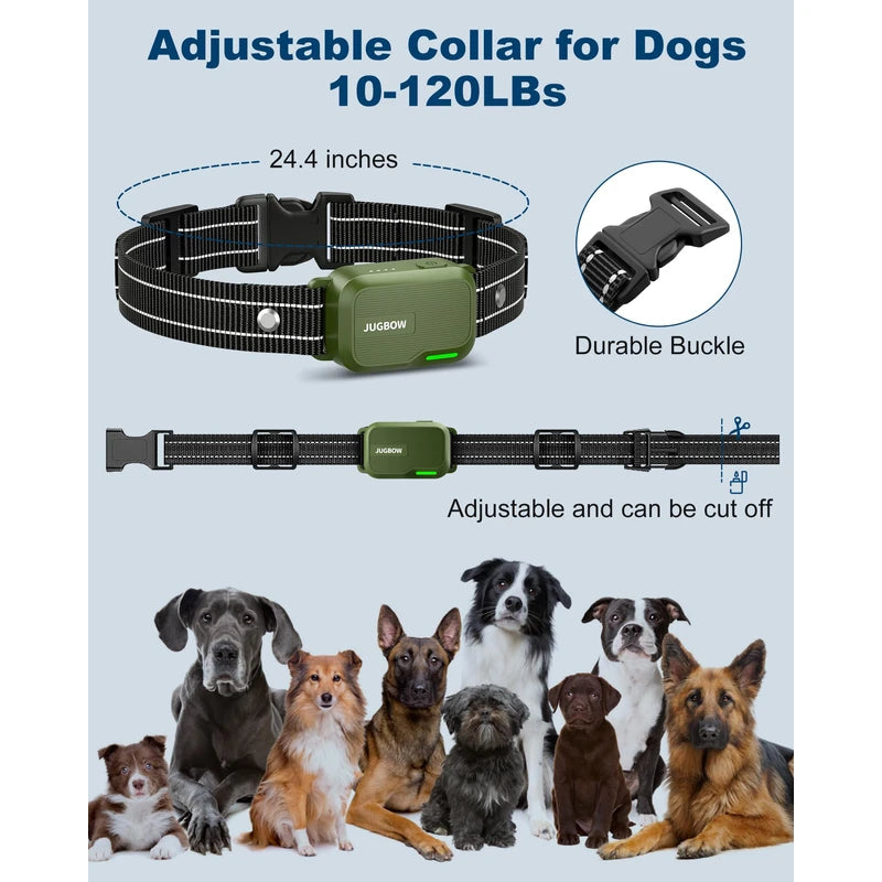 Jugbow Dog Shock Collar - 3300FT Dog Training Collar with Remote Innovative IPX7 Waterproof with 4 Training Modes, Rechargeable E-Collar for All Breeds