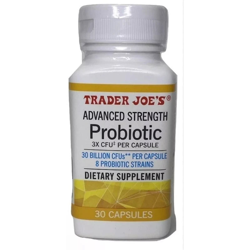Trader Joe's Advanced Strength Probiotic 30 Capsules In Bottle
