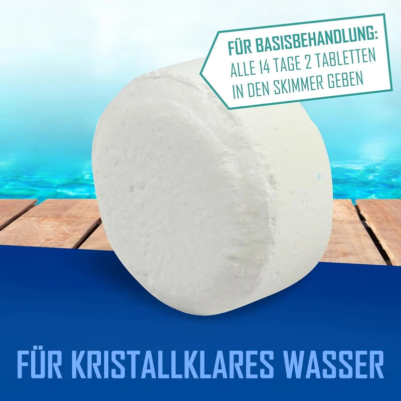 Astral Pool Claritab 5 x 20 g Tablets - Highly Concentrated Flocculation Tablet with Double Effect Coagulation & Flocculation Water Filtration Slow Dissolving for Use in Skimmer Basket