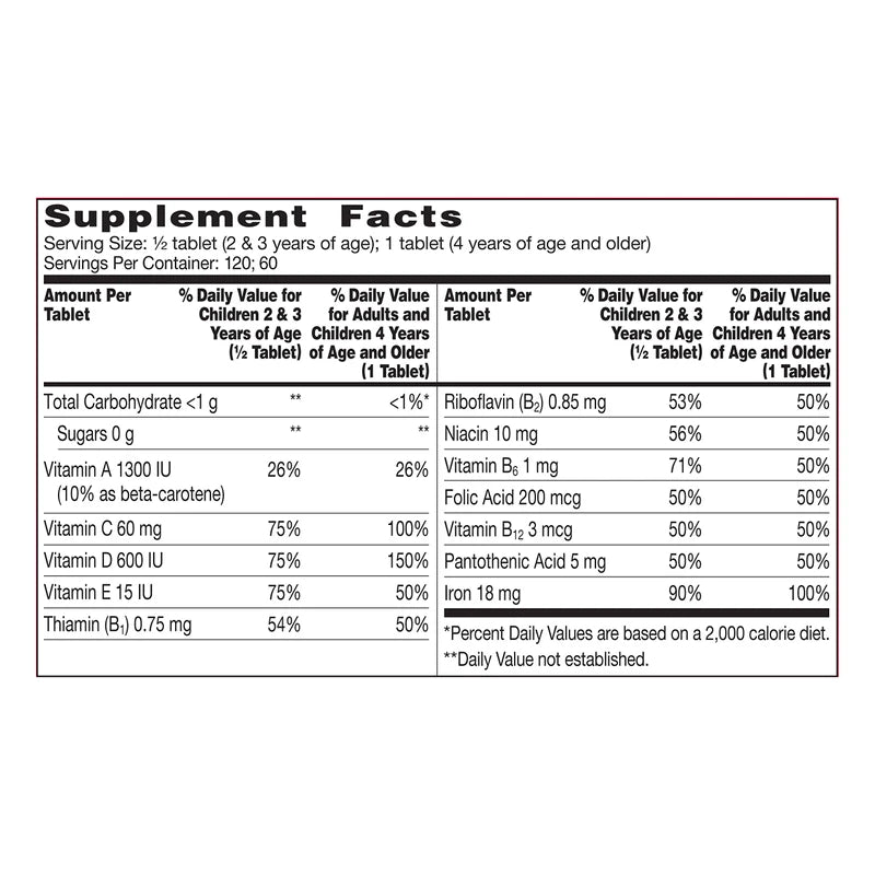 Flintstones Chewable Tablets With Iron 60 Tablets ( Pack of 8)
