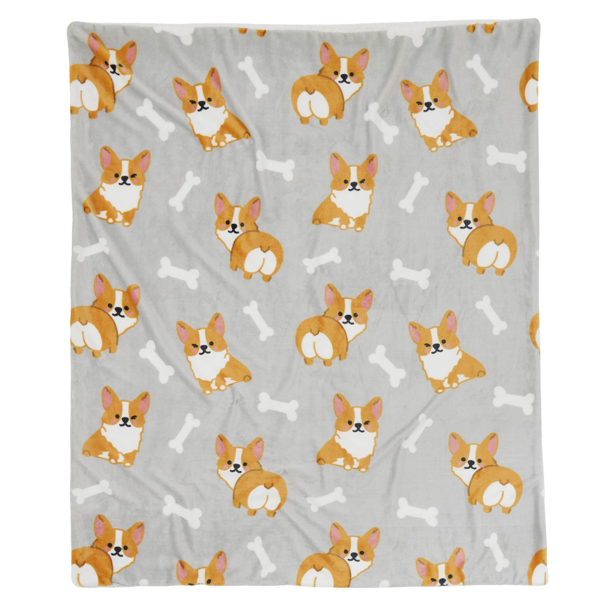 Bedsure Gentlesoft Corgi Blanket for Dog Lovers, Thick Warm Sherpa Throw Corgi Gifts for Women, Men, Kids, Teen Girls Boys, Teenage, Grandkids, Christmas Decor Winter Blanket with Dogs on it, 50"x60"