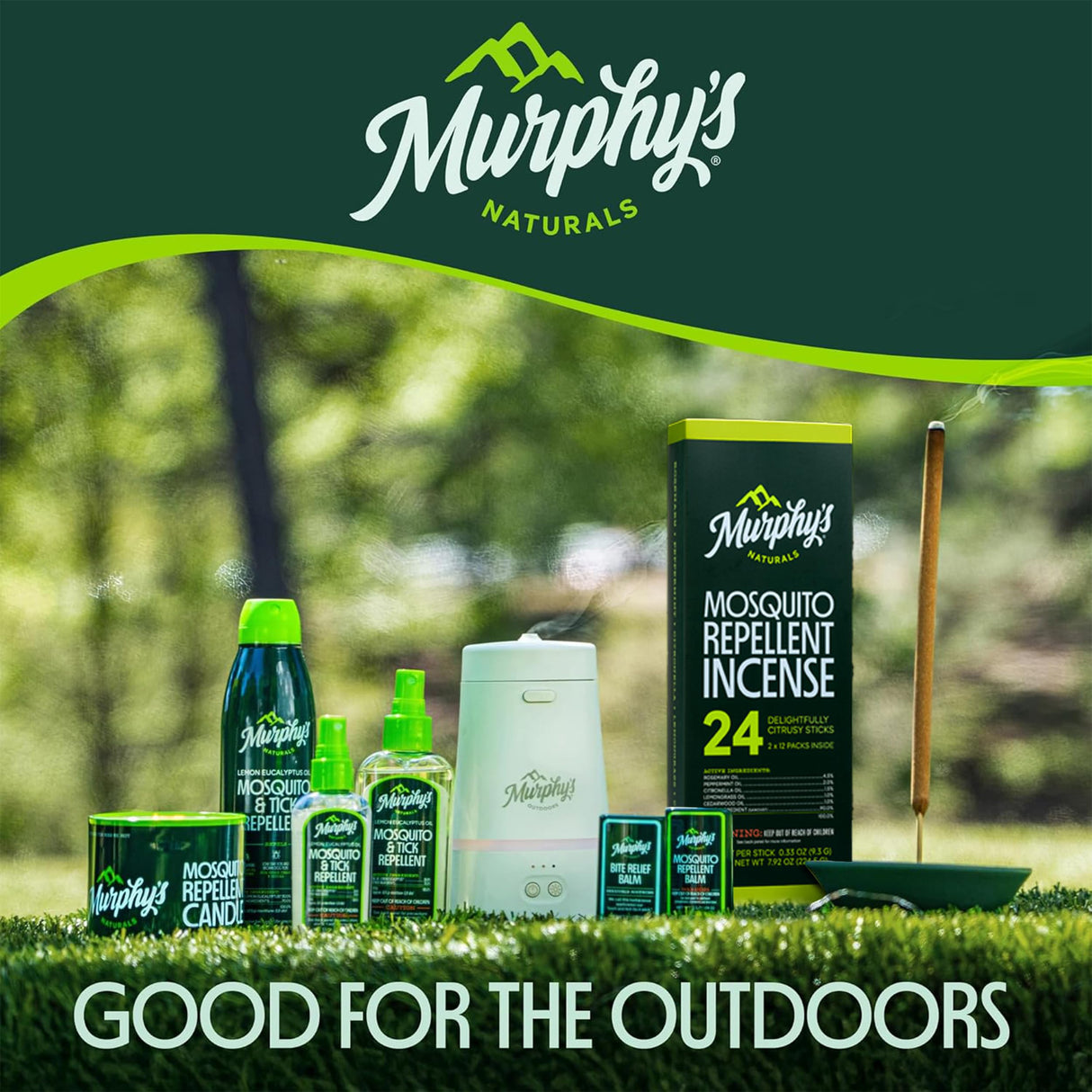 Murphy's Naturals Mosquito & Tick Bug Repellent Spray, Oil of Lemon Eucalyptus for Skin + Outdoor Gear, DEET-Free, 2 Ounce Pump, 3-Pack
