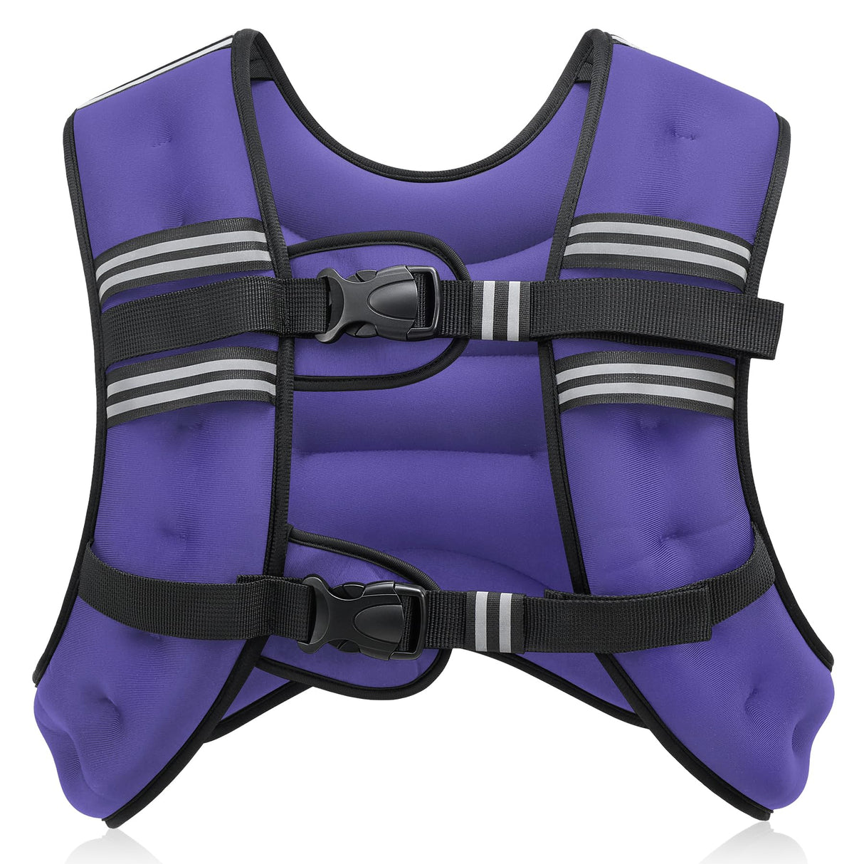 ZELUS Weighted Vest, 6lb/8lb/12lb/16lb/20lb/25lb/30lb Weight Vest with Reflective Stripe for Workout, Strength Training, Running, Fitness, Muscle Building, Weight Loss, Weightlifting, Violet(20 lb)