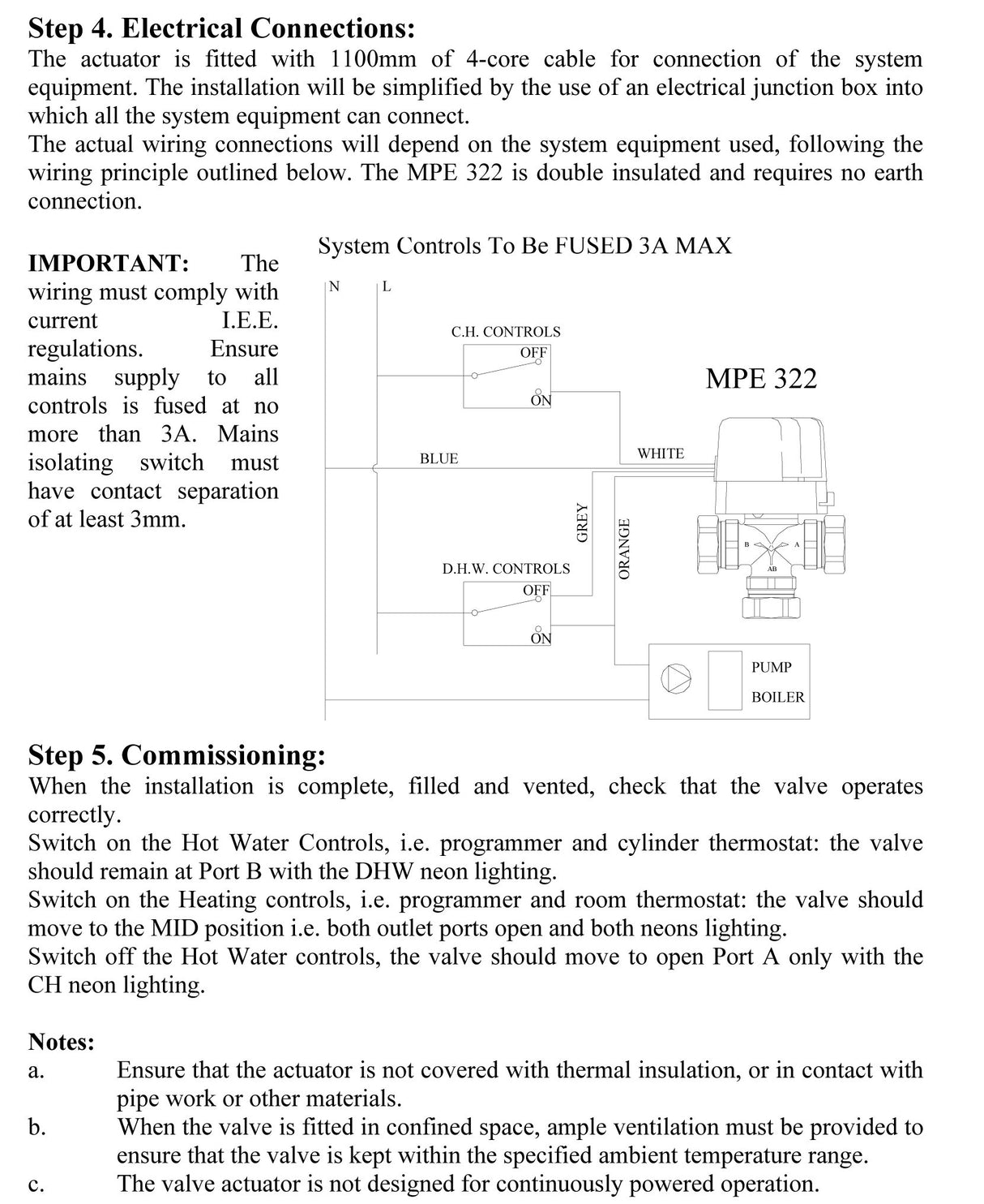 Myson Replacement ACT322 Mid Position Actuator ONLY - Part number 421001 Spare for MPE322, MPE328, MPE33/4, MPE31, MSV322, MSV328 Power Extra 3 Port Motorised Valve