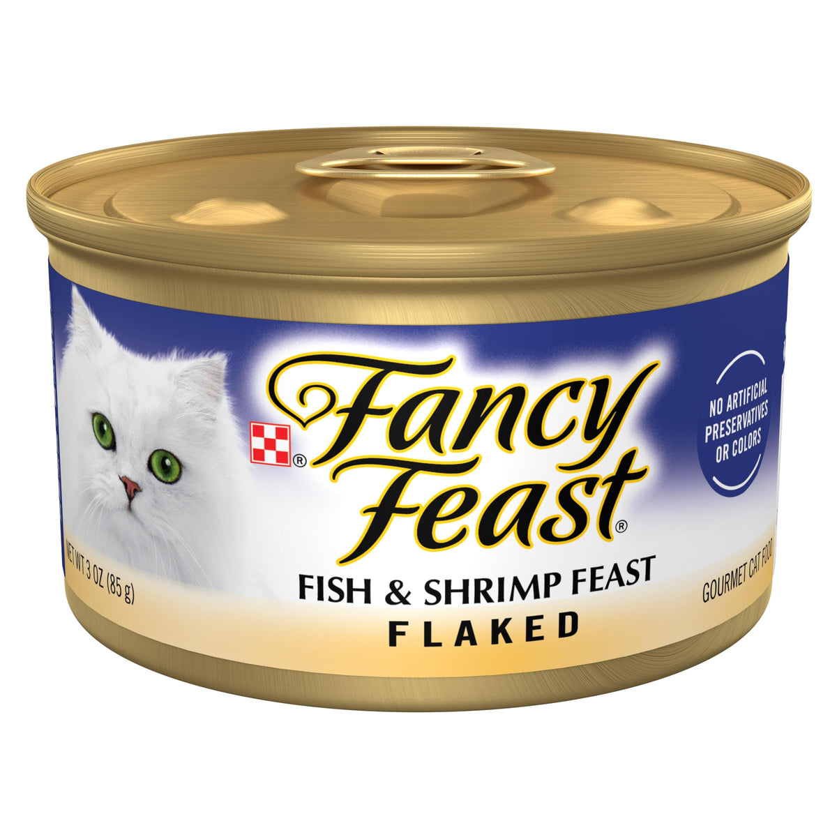 Purina Fancy Feast Wet Cat Food Flaked Fish & Shrimp Feast (24) 3 oz. Cans