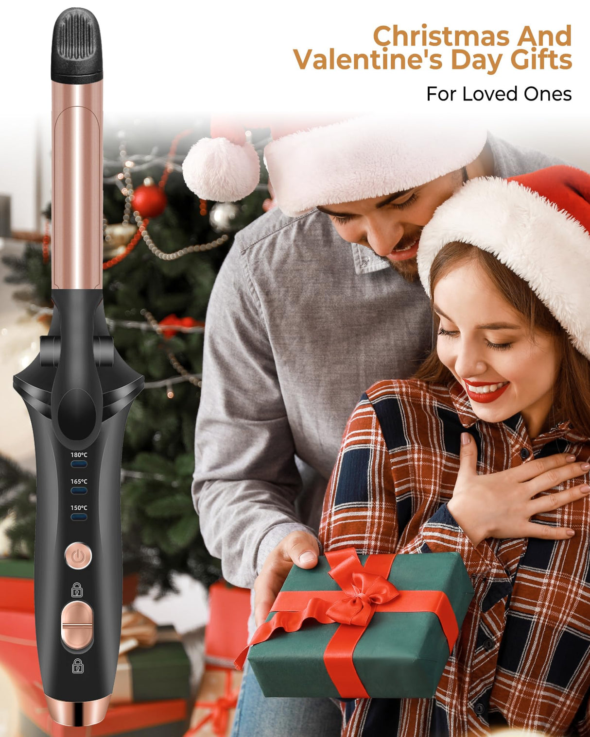 Cordless Curling Iron Rechargeable,USB Rechargeable 4000 mAh Cordless Hair Curler,3 Temp Setting Mini Travel Battery Powered Curling Iron,2 in 1 Hair Straightener and Curler