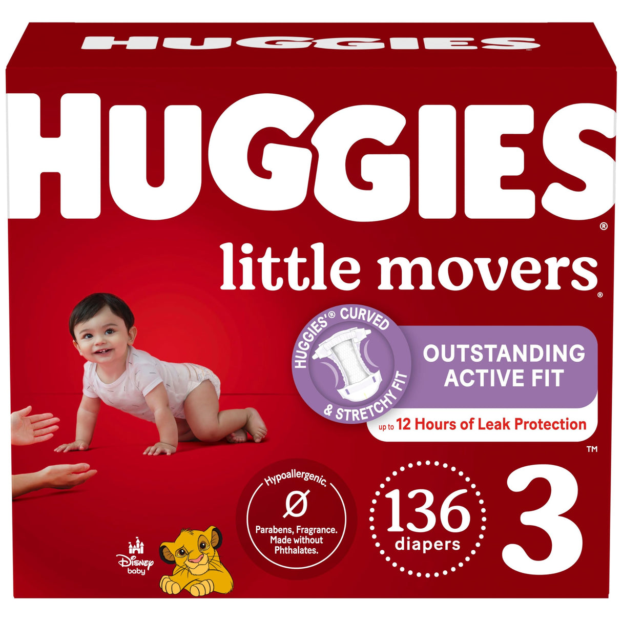 Huggies Size 7 Diapers, Little Movers Baby Diapers, Size 7 (41+ lbs), 68 Count