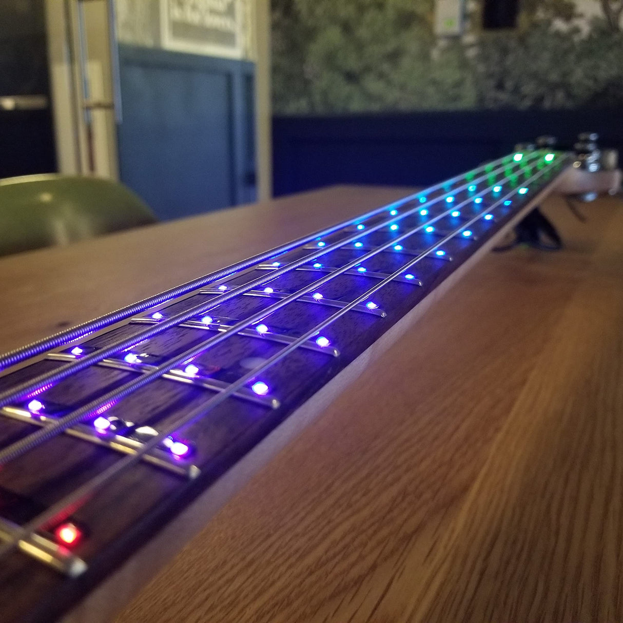 Fret Zealot LED Bass Guitar Learning Accessory - EASIEST and BEST Method to Learn To Play Bass Guitar for All Levels, Fits All FULL SIZE Bass Guitars, IOS & Android App included