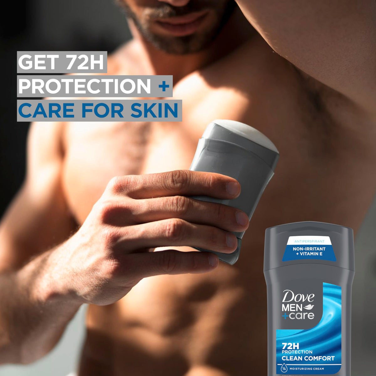 Dove Men+Care Antiperspirant Deodorant Stick Clean Comfort, 4 Count, 2.7 oz