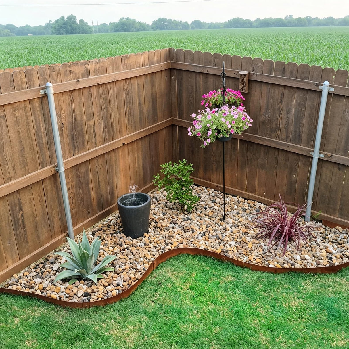 Corten Steel Landscape Edging 4.5 Inch Pre-Rusted 33Ft Total 10-Pack