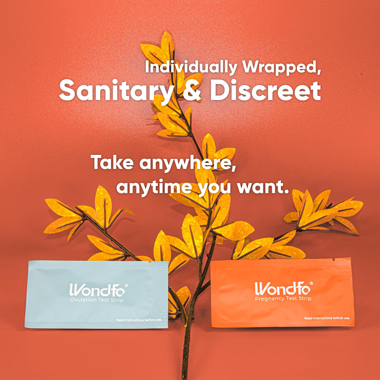 Wondfo 50 Ovulation Test Strips and 20 Pregnancy Test Strips Kit - Rapid Test Detection for Home Self-Checking (50 LH + 20 HCG)