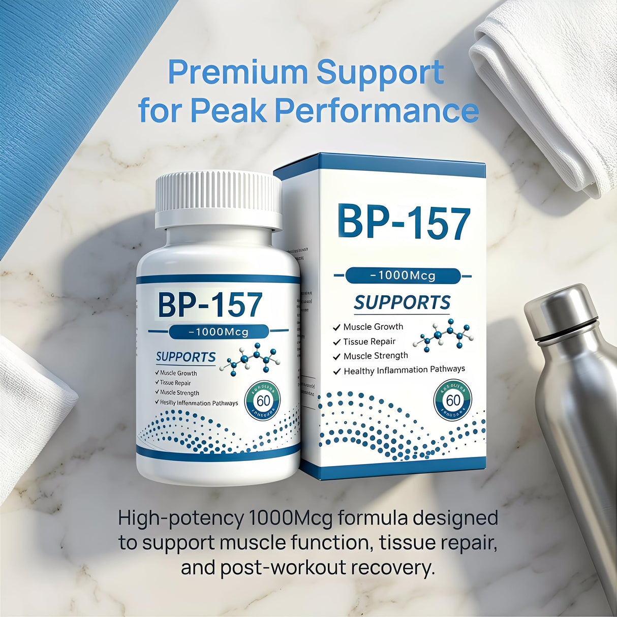 BP-157 1000Mcg 120 Count Supports Muscle Growth, Tissue Repair, Digestive Health and Overall Health