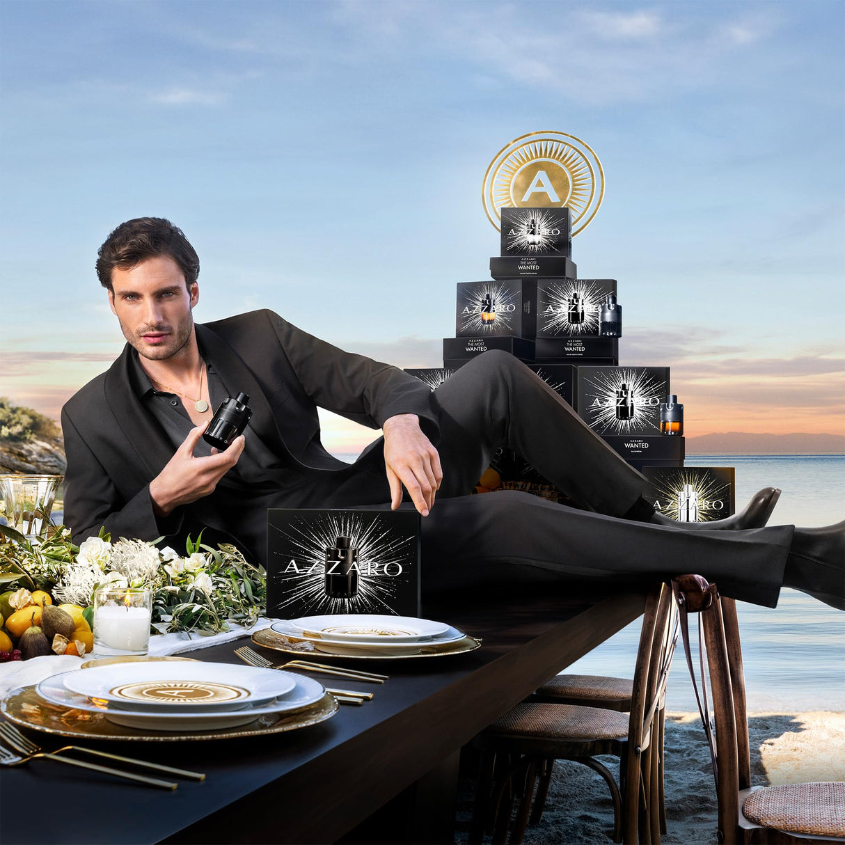 Azzaro The Most Wanted Eau de Parfum Intense - Seductive Mens Cologne Gift Set - 3-Piece Set Includes Full Size Fragrance (100ml) + Travel Size Spray (10ml) + Deodorant Stick (77g) - Gifts for Men