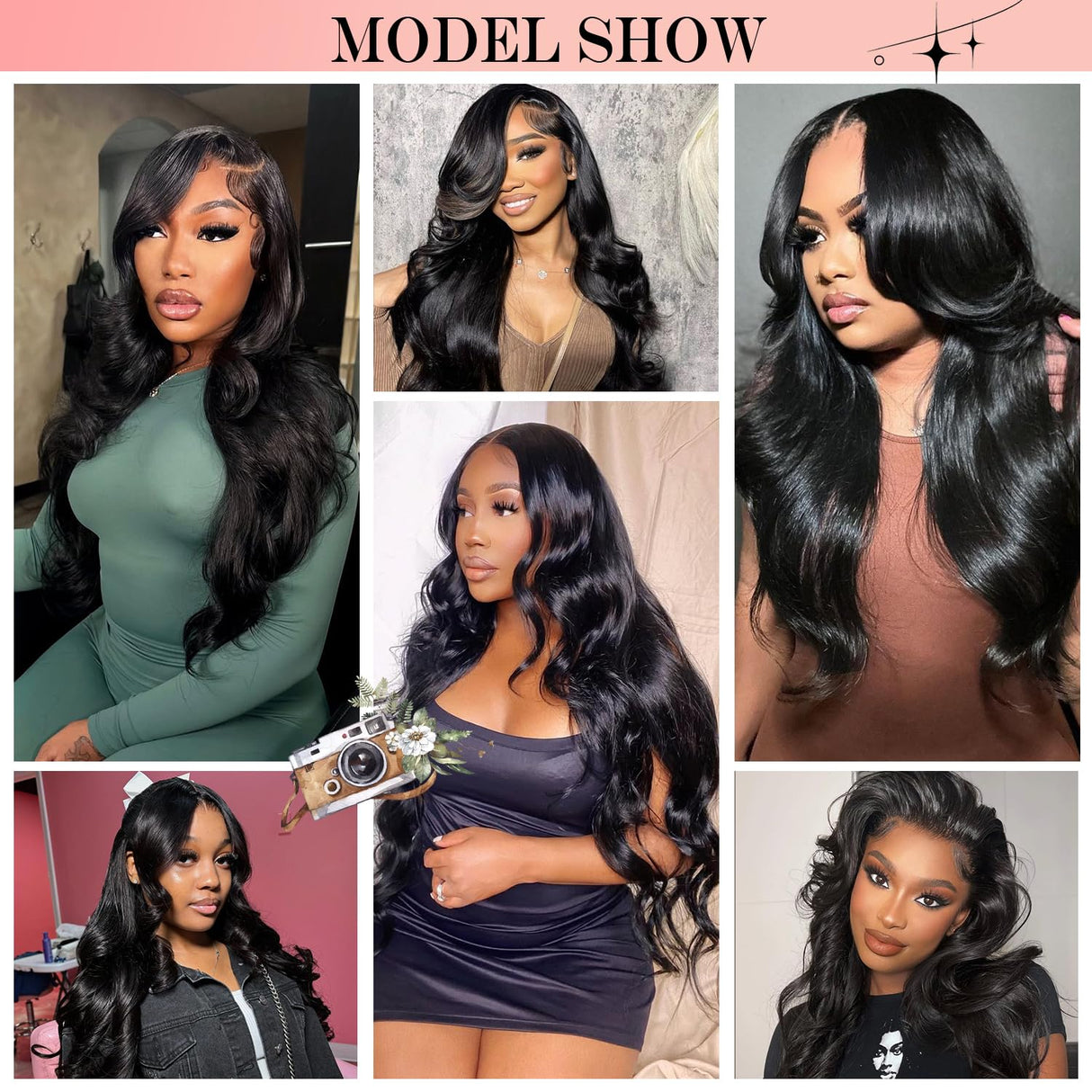30 Inch 13x6 Lace Front Wigs Human Hair Body Wave HD Lace Frontal Wigs Human Hair Pre Plucked 180% Density Glueless Wig Human Hair for Women with Baby Hair Natural Black