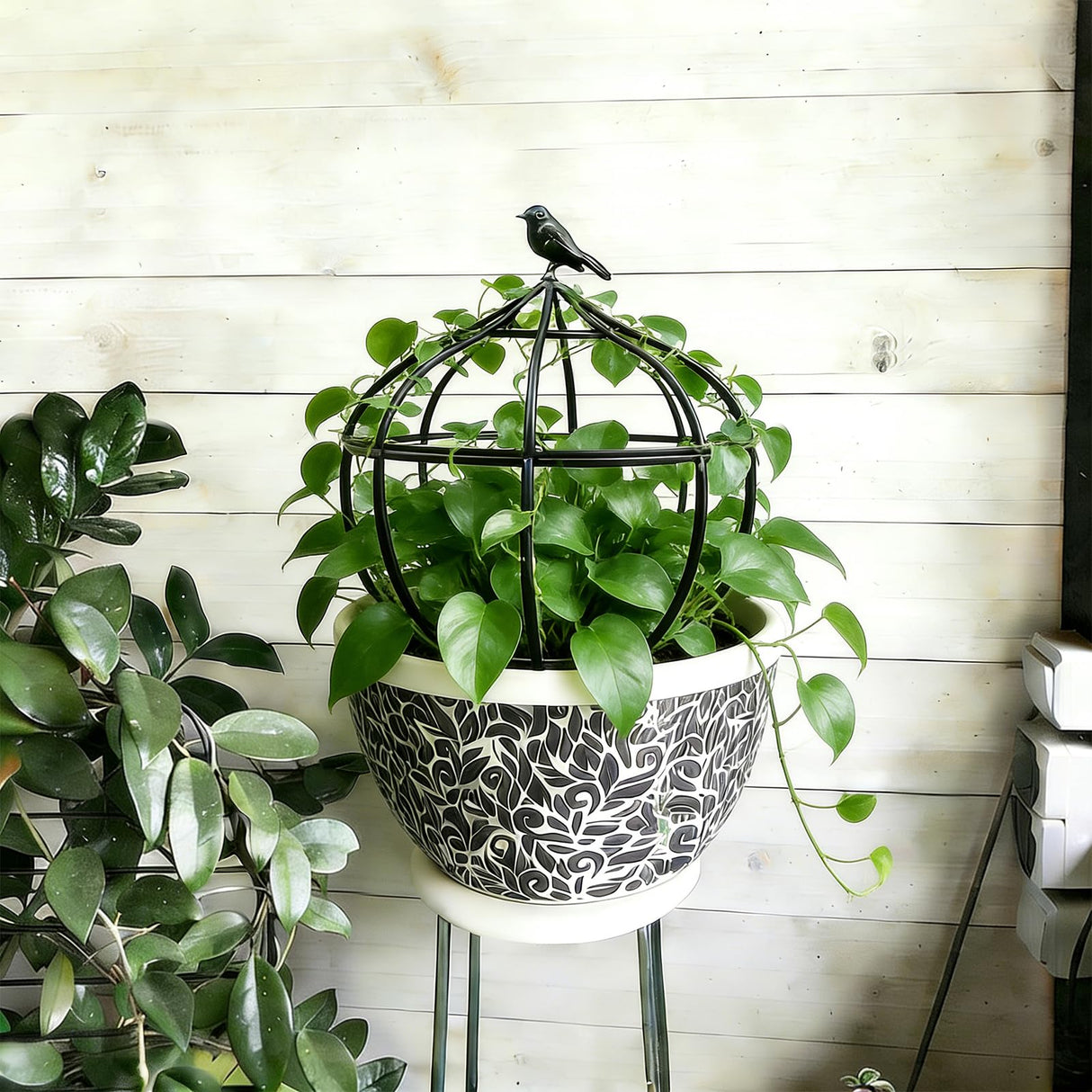 aboxoo Sturdy Metal Garden Obelisk Trellis, 11.5"x11.5"x18" Plant Support