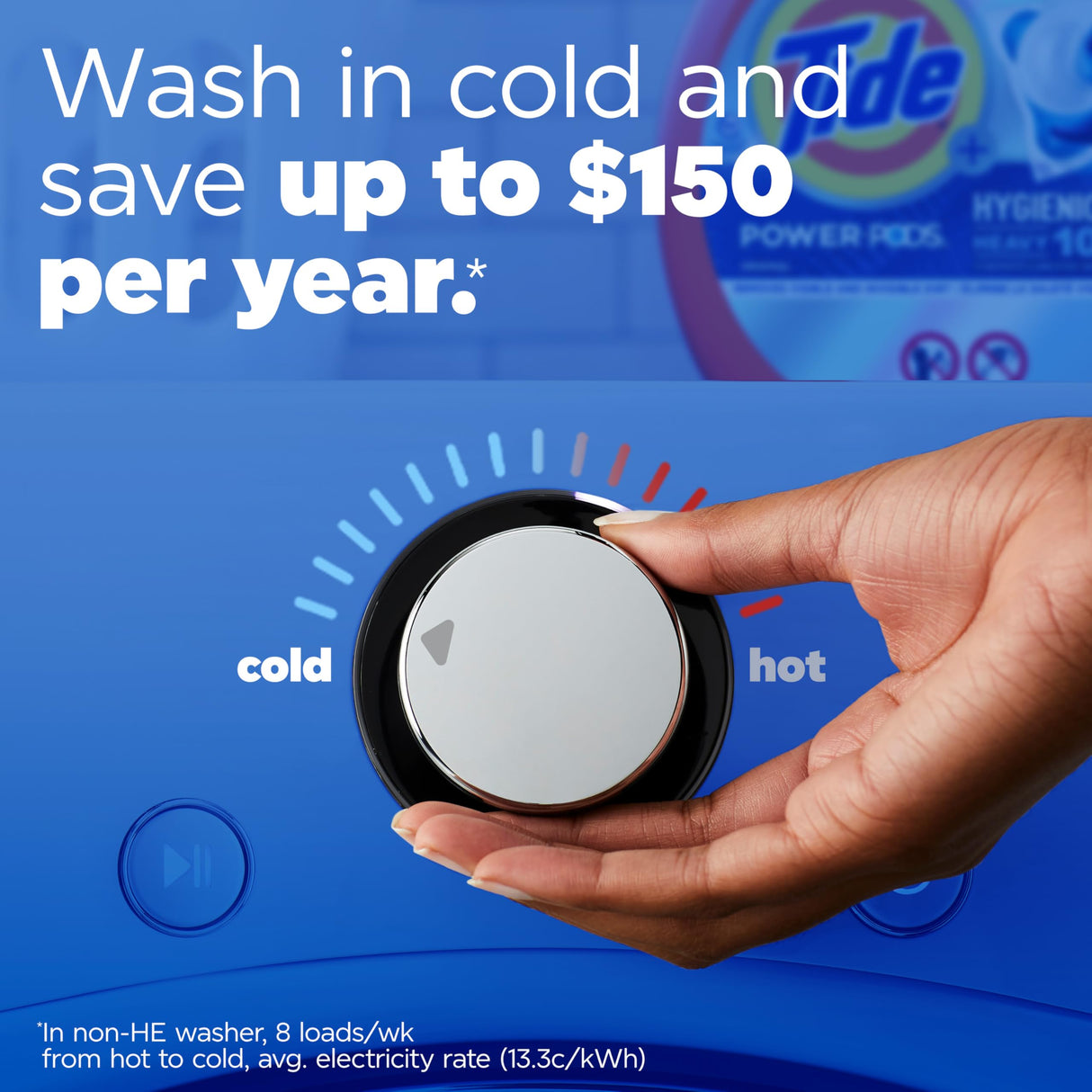 Tide Hygienic Clean Heavy 10x Duty Power PODS Laundry Detergent Pacs Original 63 count For Visible and Invisible Dirt (Pack of 1)