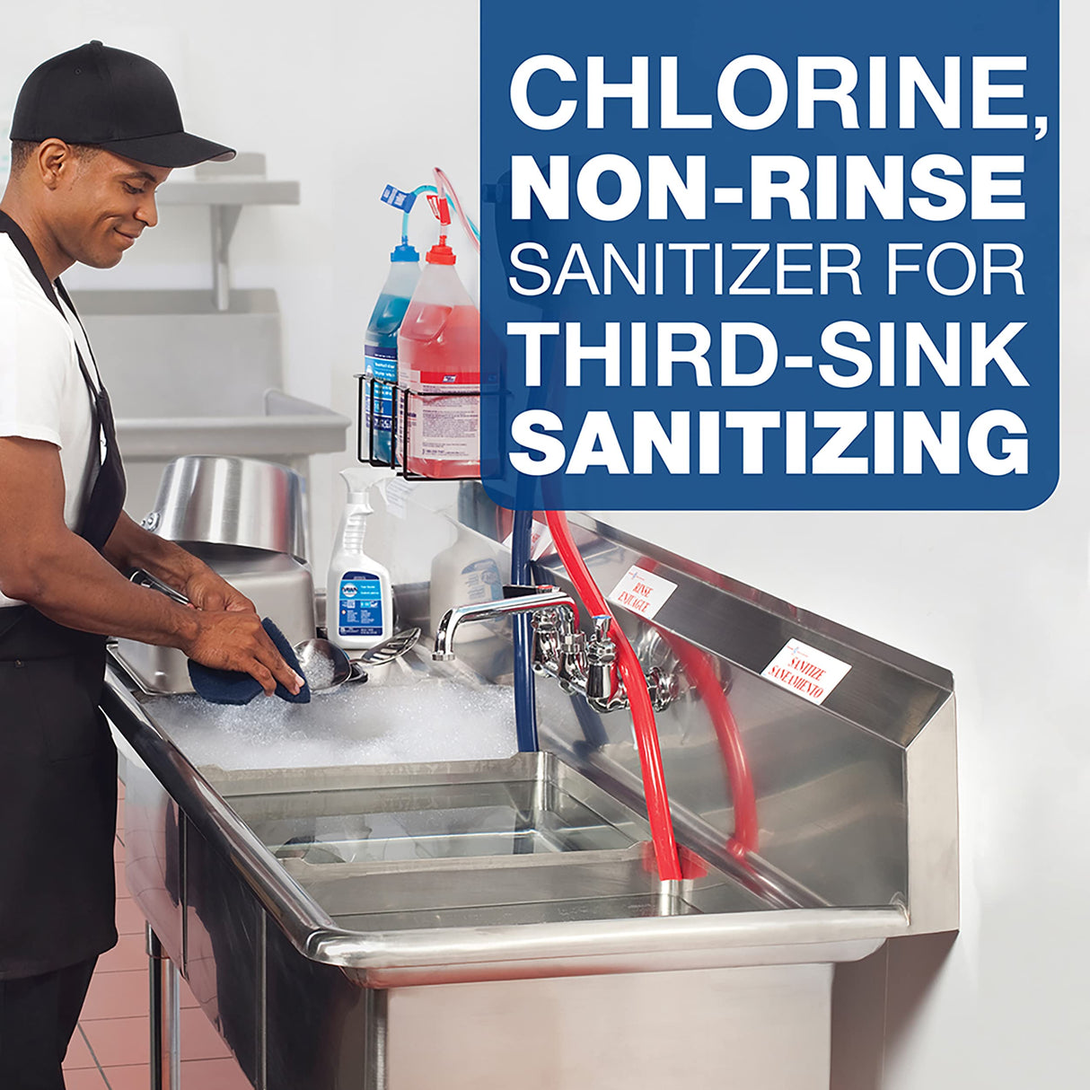 Clean Quick Professional Bulk Powdered Chlorine Dish Sanitizer for Commercial Use, 1 oz. Packets (Case of 100)