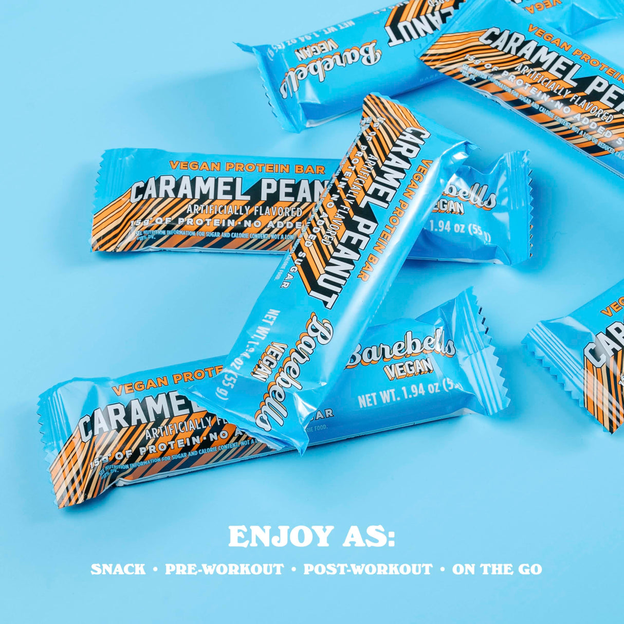 Barebells Plant Based Protein Bars, Peanut Caramel – 24 bars (2 Packs of 12) - 15g of Plant-Based High Protein Treats – Vegan Chocolate Nutrition Bar with 1g Total Sugar - On The Go Breakfast or Post-Workout Snack