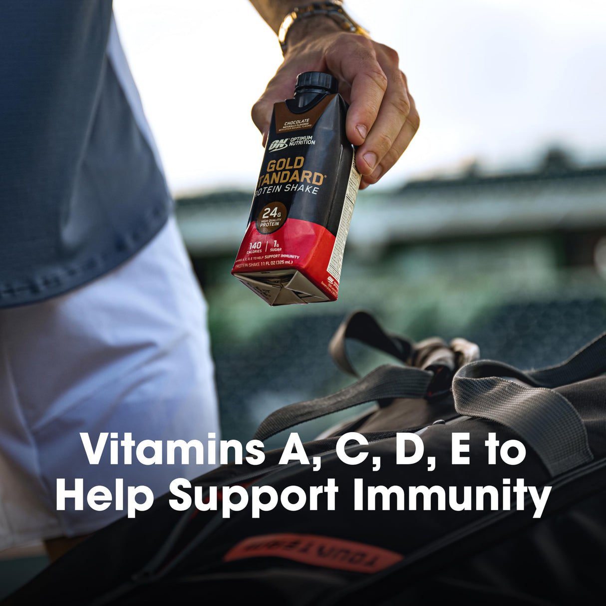 Optimum Nutrition Gold Standard Protein Shake, 24g Protein, Ready to Drink Protein Shakes, Gluten Free, Cafe Latte, 11 Fl Oz (Pack of 12)