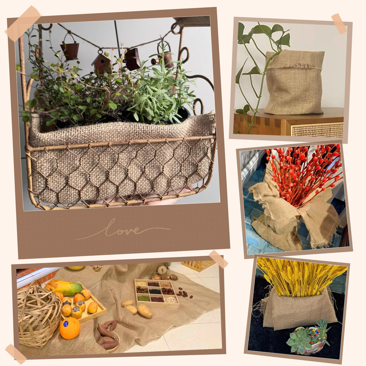 40" x40 Feet Premium Natural Burlap Fabric Roll – Multipurpose for Gardening, Weddings, Crafts & Holiday Decor – Wedding Aisle Runner, Halloween/Christmas Burlap, Weed Barrier & More