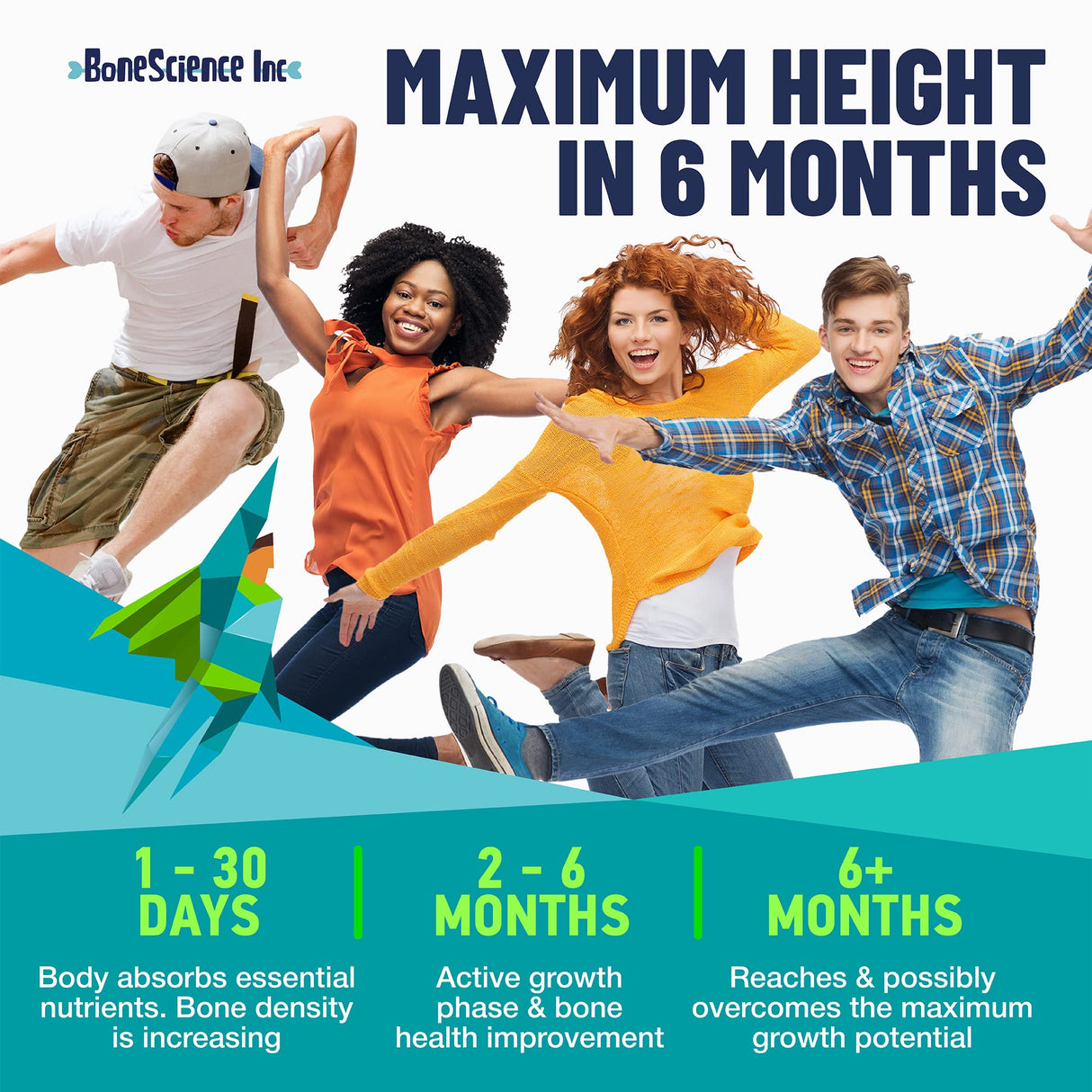 (Pack of 2) Height Growth Maximizer - Made in USA - Natural Height Increase Booster & Bone Growth Pills - Grow Taller Supplement for Adults, Teens & Kids - Vitamins for Boys & Girls to Get Taller