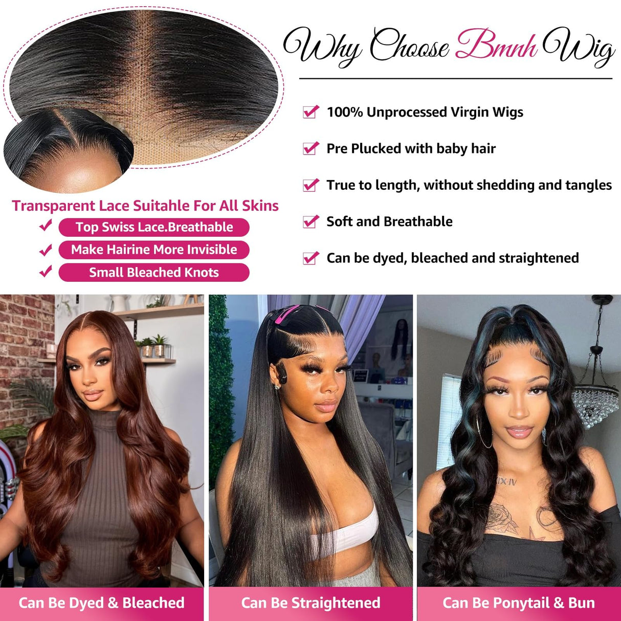 30 Inch 13x6 Lace Front Wigs Human Hair 200 Density Body Wave HD Lace Front Wigs Human Hair 13x6 HD Lace Frontal Glueless Wigs Human Hair Pre Plucked Brazilian Virgin Wig