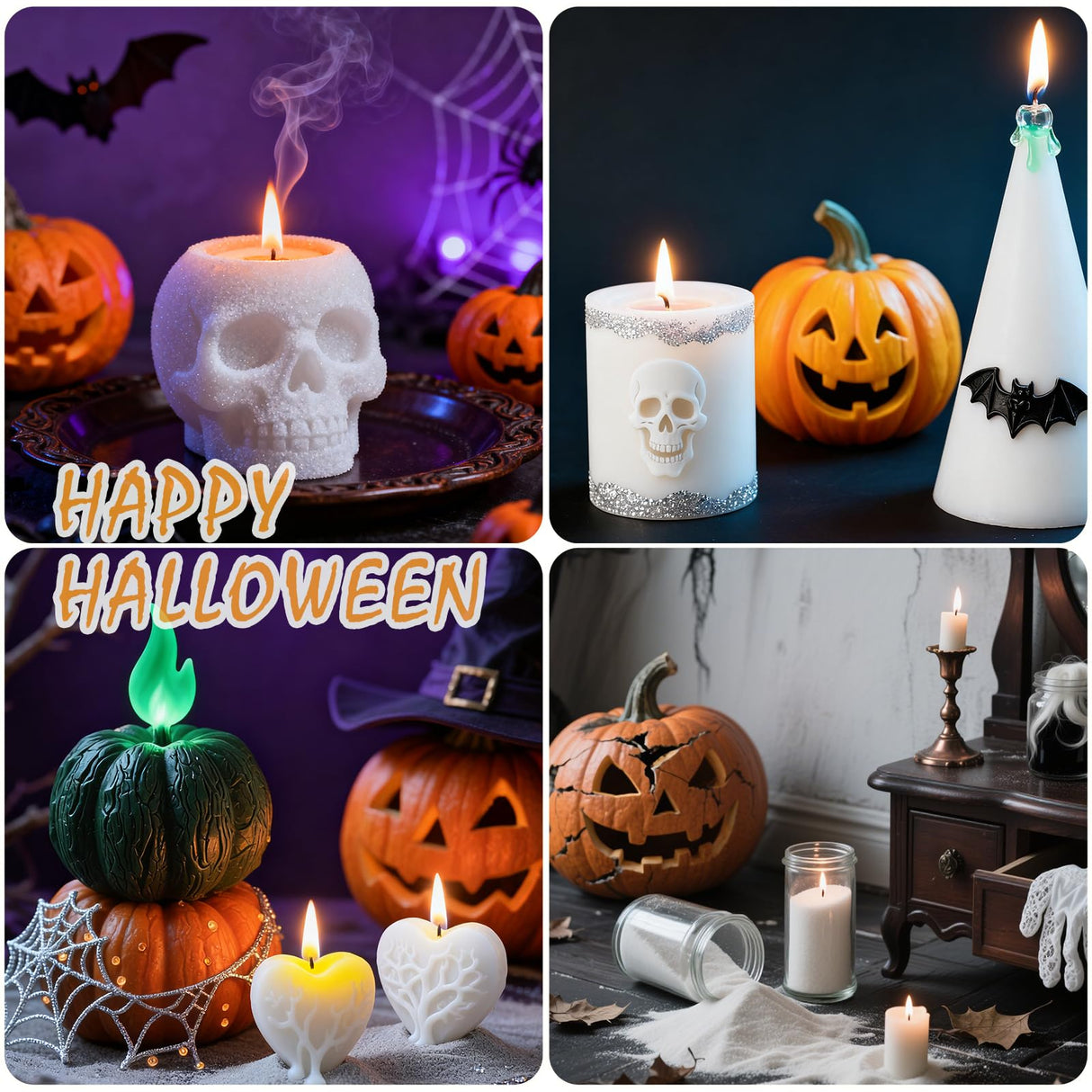 Aufien Candle Sand with Wicks, 21.4 Oz Pearled Candle, DIY Bead Powder Sand Wax Making kit Refillable Non Toxic for Handmade, Wedding and Halloween Christmas Decorations White Unscented