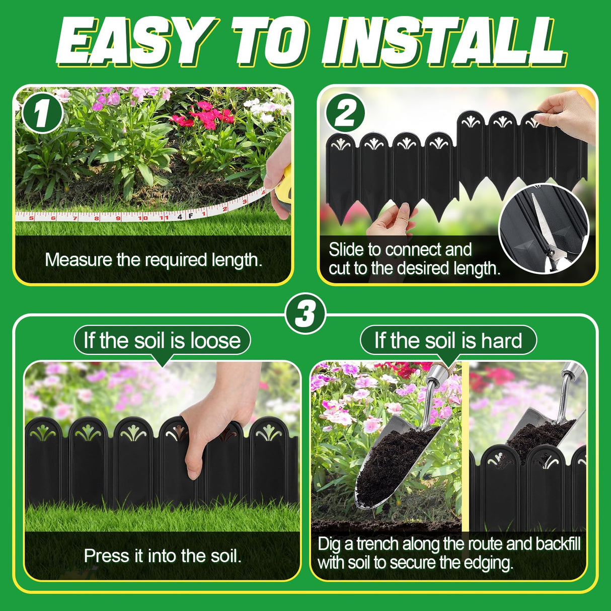 Bigmeta 15ft Thicken Sturdy Garden Edging