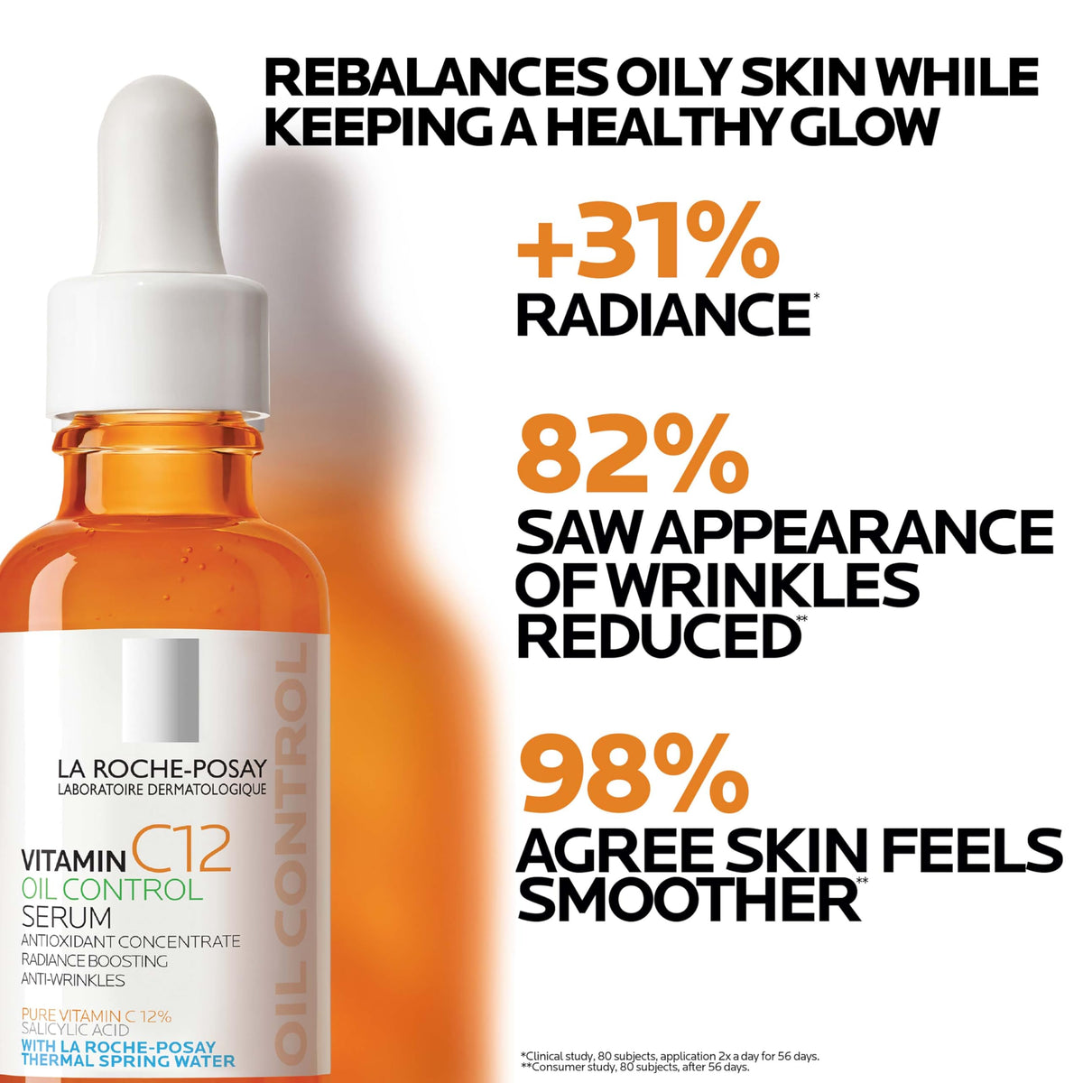 La Roche-Posay 12% Vitamin C Face Serum with Salicylic Acid, Oily Skin