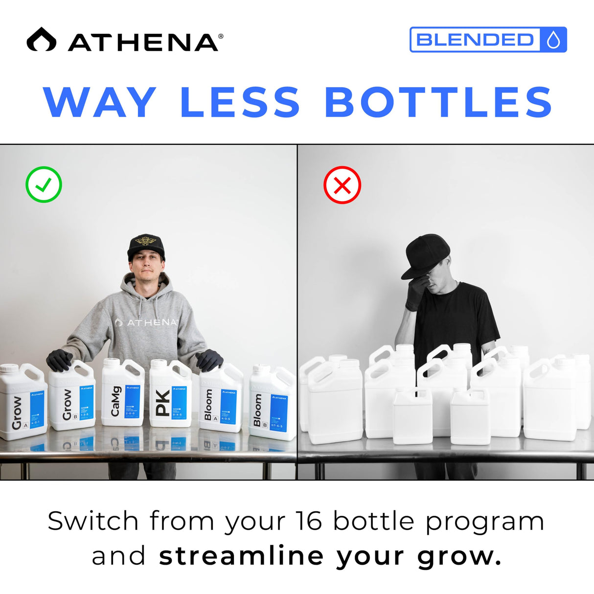 Athena Blended Bloom A&B 2-Part Fertilizer 1 Gallon NPK A 4-0-5 | B 0.7-6-5