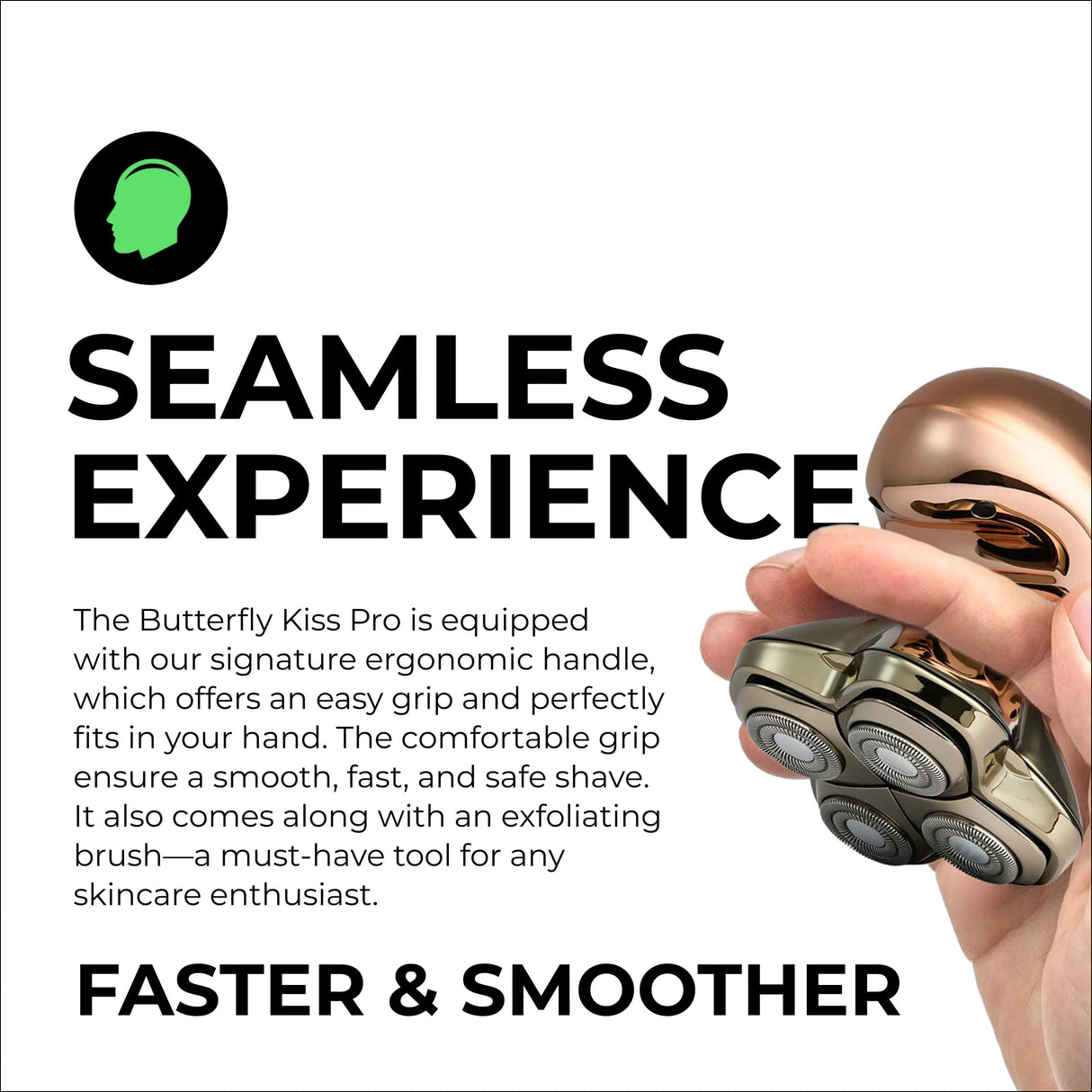 Skull Shaver Butterfly Kiss PRO - Women's Electric Shaver for Bikini Line, Legs & Body - Wet & Dry Use - Ergonomic, Hypoallergenic Blades - 60 Minutes Cordless Use - Purple