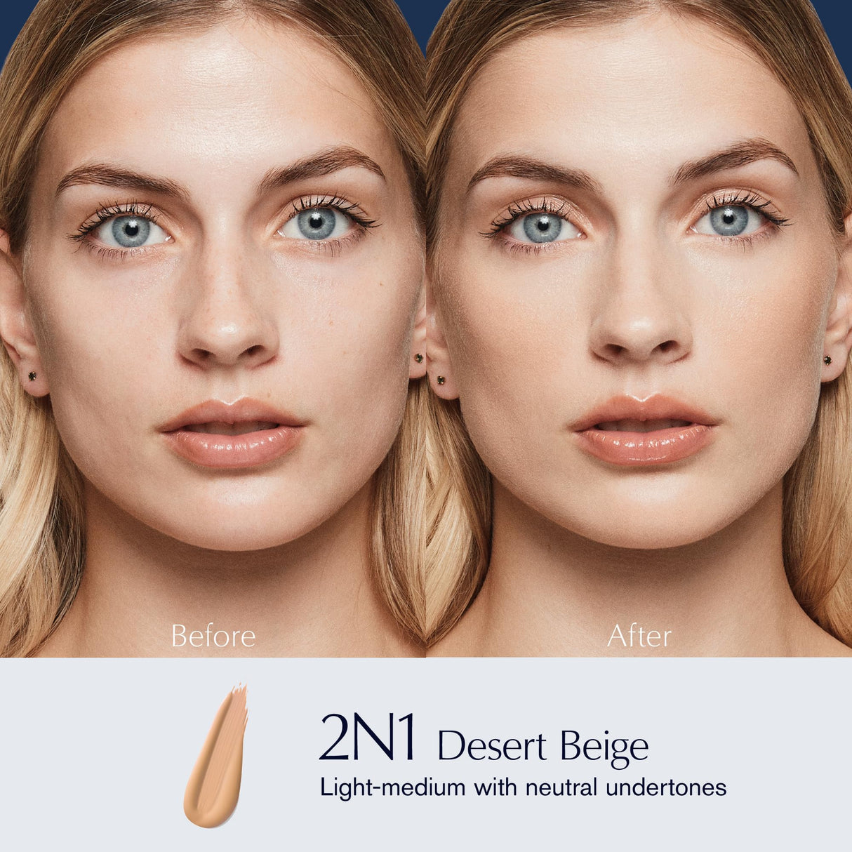 Estée Lauder Double Wear Stay-in-Place 24-Hour Long-Wear Matte Foundation Makeup, 1 Fl Oz, 2N1 Desert Beige