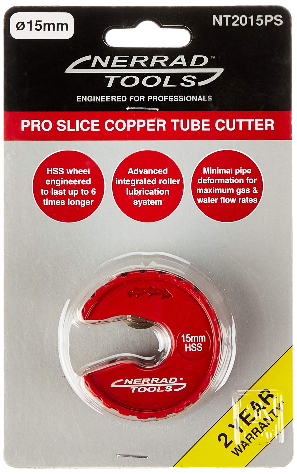 Nerrad Tools NT2015PS Pro Slice Copper Tube Cutter, Red, 15 mm