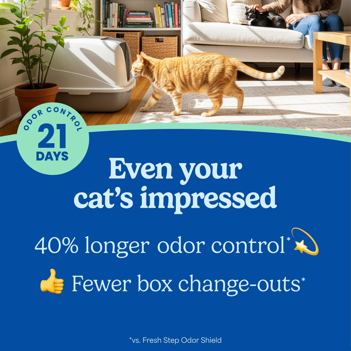 Fresh Step Advanced Ever Fresh Multi Cat Clumping Cat Litter, 16 lb., 2 Pk