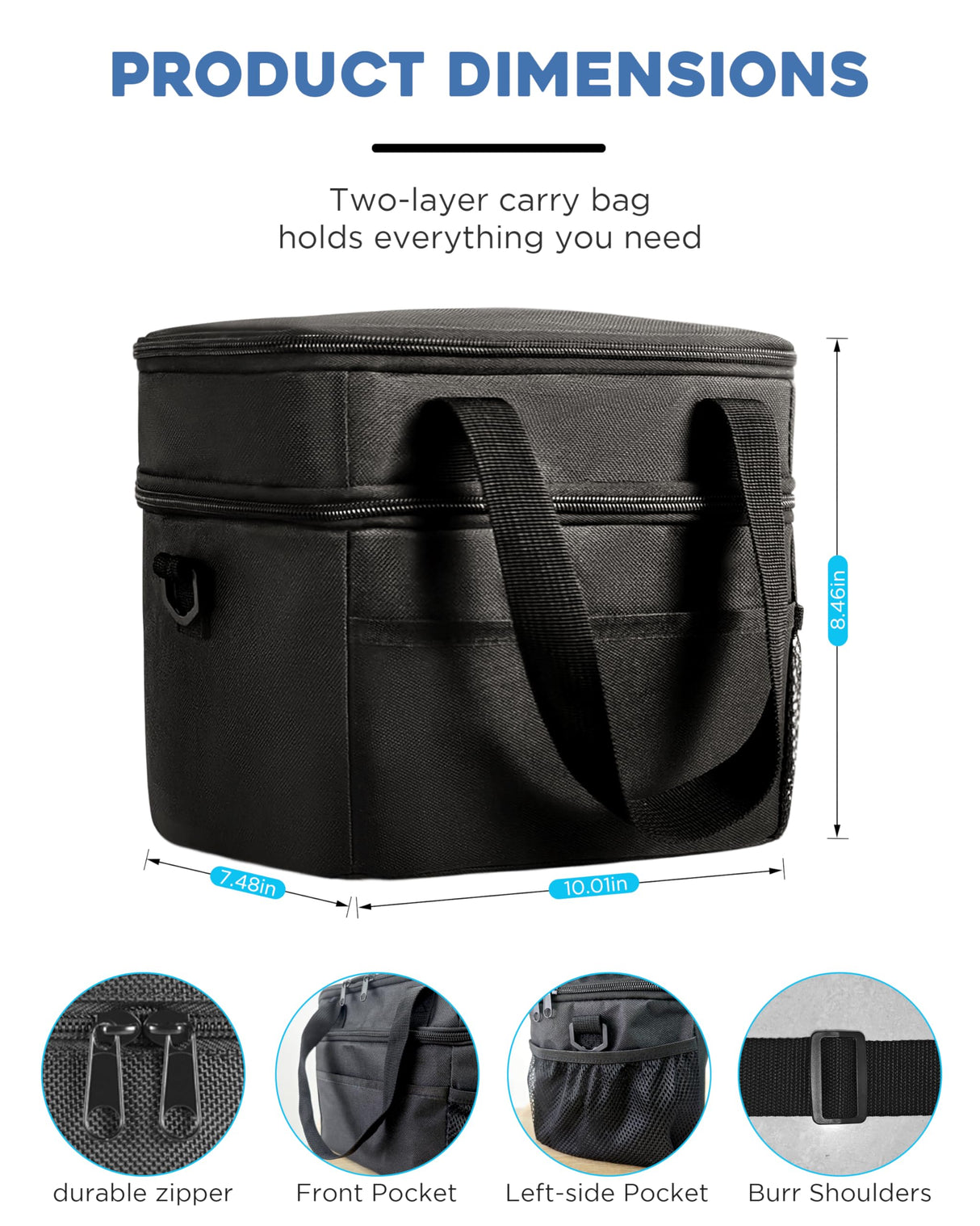 Hugmazing Cordless Electric Lunch Box – Rechargeable Self-Heating Food Warmer with 1100ML SS Container, Battery-Powered Heated Lunch Box, Perfect for Travel, Office Meals for Adults, Men & Women