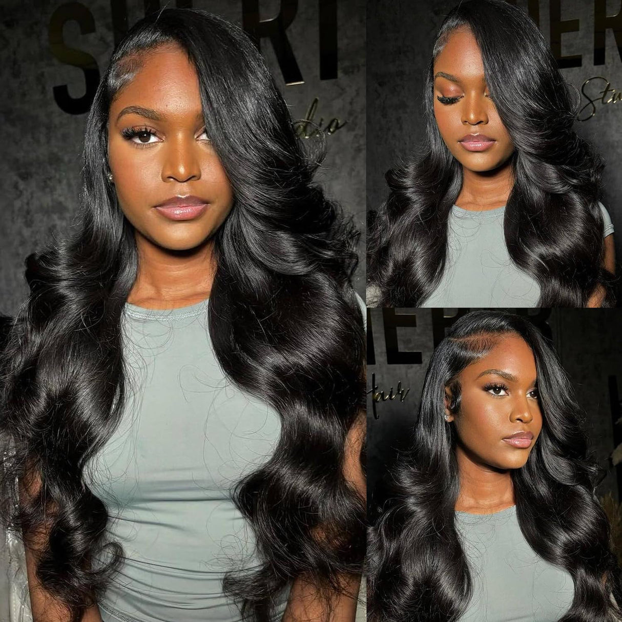 30 Inch 13x6 Lace Front Wigs Human Hair Body Wave HD Lace Frontal Wigs Human Hair Pre Plucked 180% Density Glueless Wig Human Hair for Women with Baby Hair Natural Black