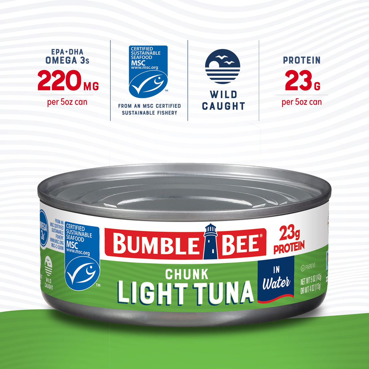 Bumble Bee Chunk Light Tuna in Water, 5 oz (Pack of 24)