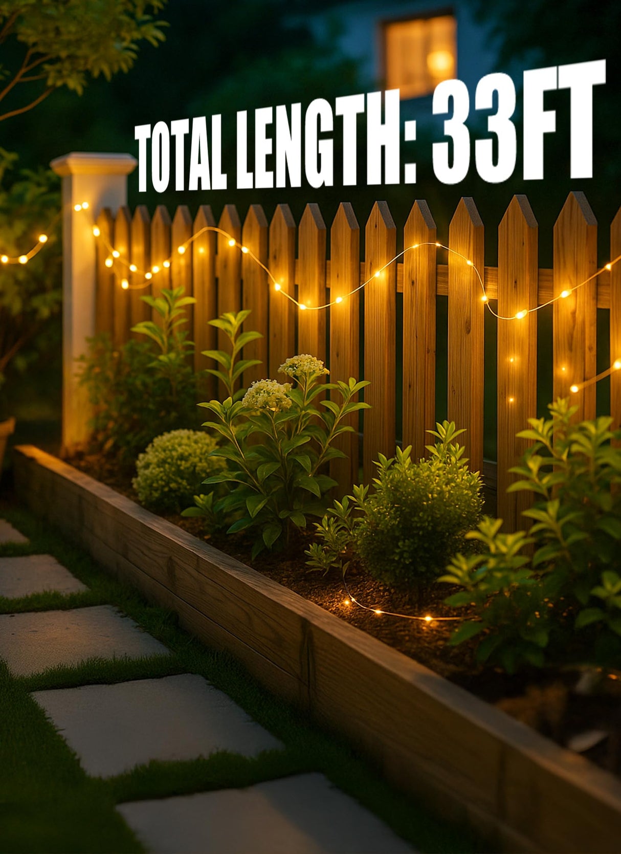 Minetom Solar String Lights, 4 Packs Total 132Ft 400 LED Solar Fairy Lights, Waterproof Solar Lights for Outside Patio Yard Tree Wedding Christmas, Warm White