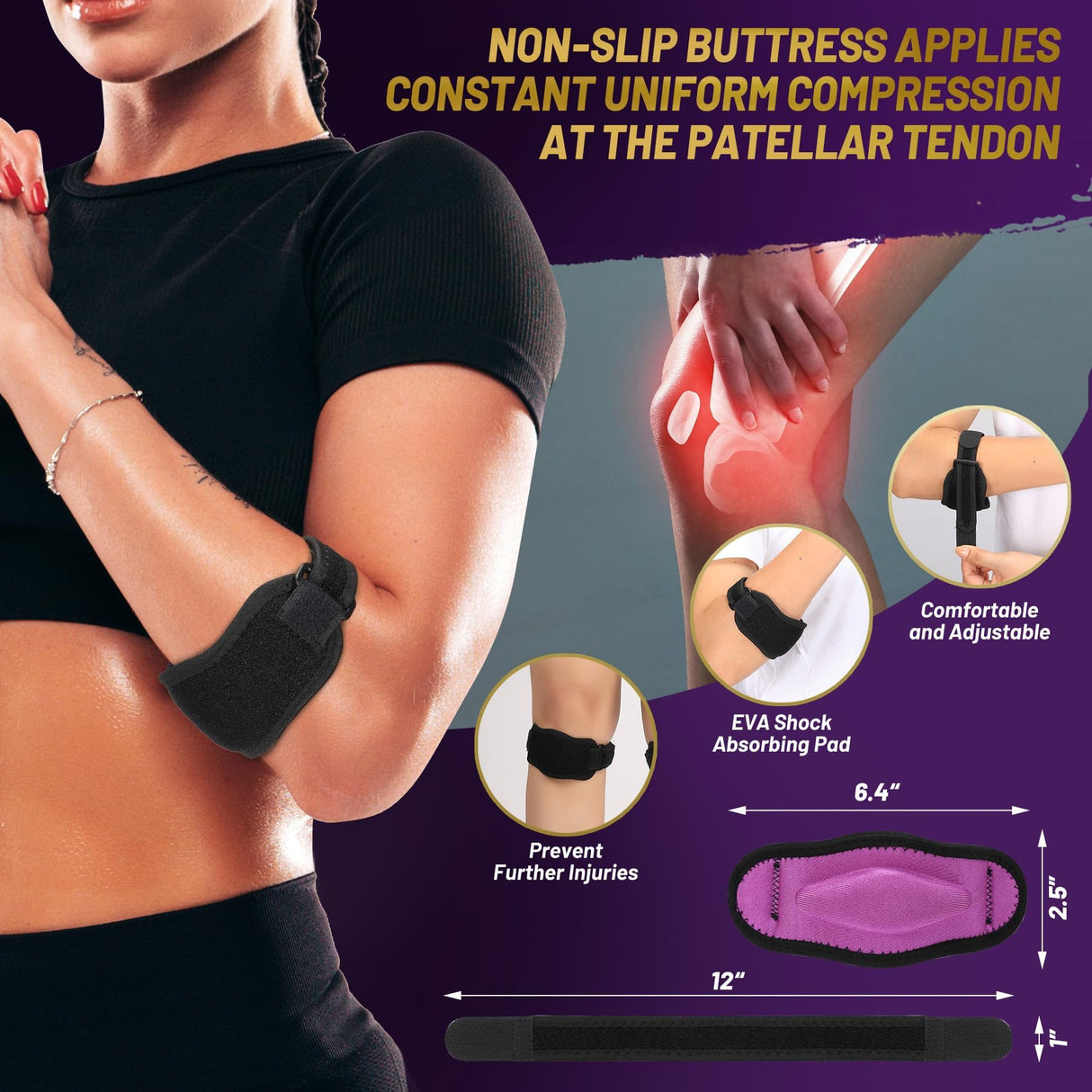 ANYFUN Weighted Jump Rope Fitness Equipment for Women Adult Jumprope for Strength Training Weight Loss Shape Body Total Body Workout Skipping Rope Home Gym Jumping Rope (1.5LB Purple)